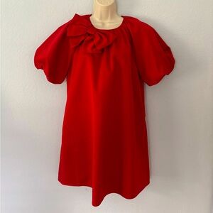 Like new Kate Spade Dorthy Dress size M puff sleeve A line red dress.